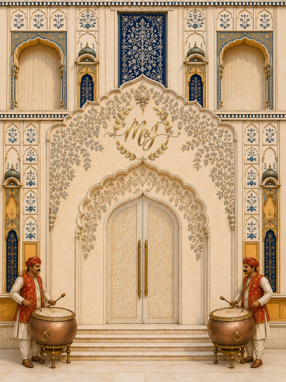 Wedding invitation door